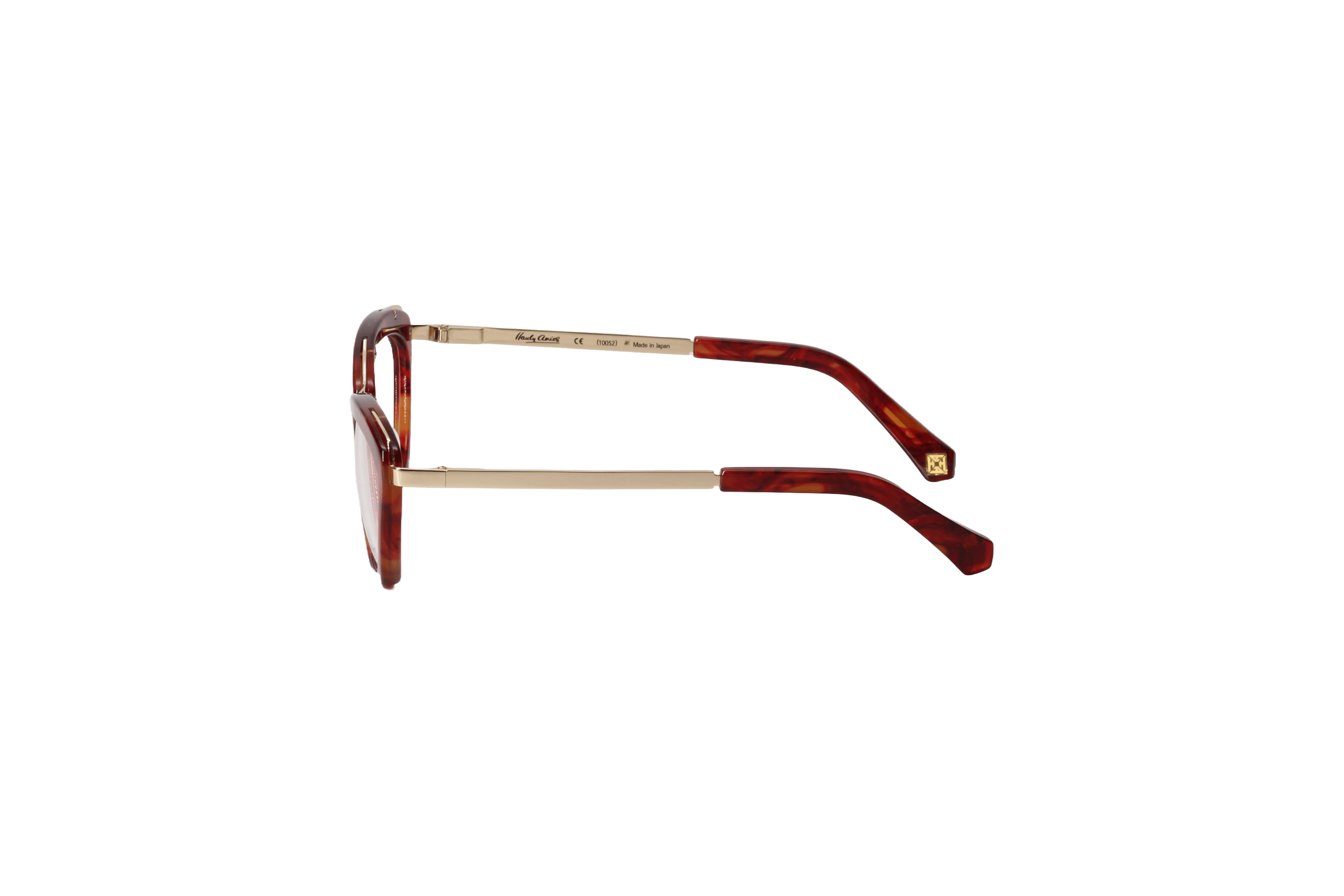 Hardy Amies Abbey red marble optical glasses.