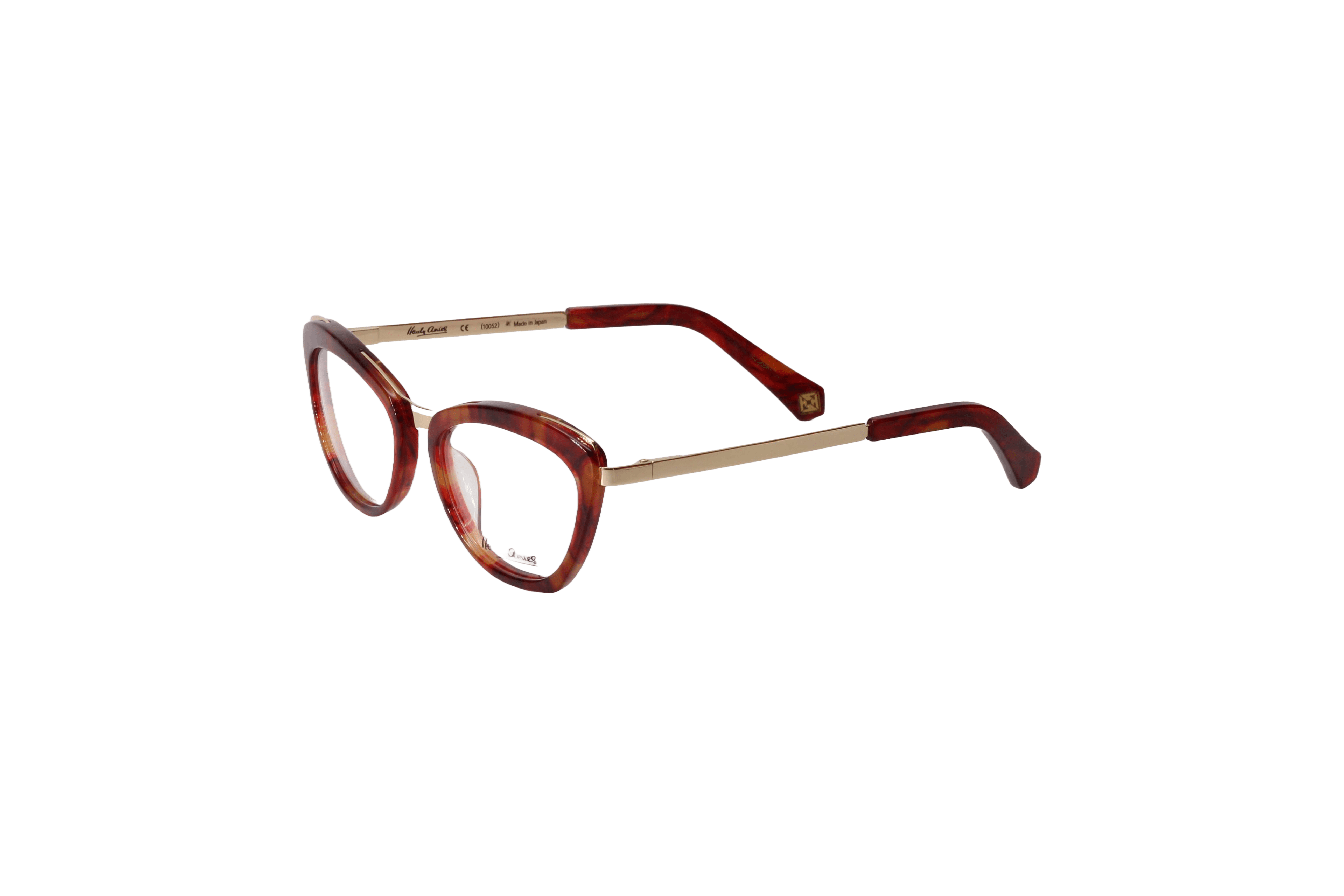 Hardy Amies Abbey red marble optical glasses.